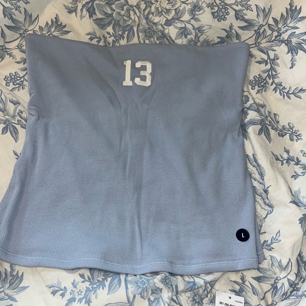 Hollister Gray Ribbed Tube Top